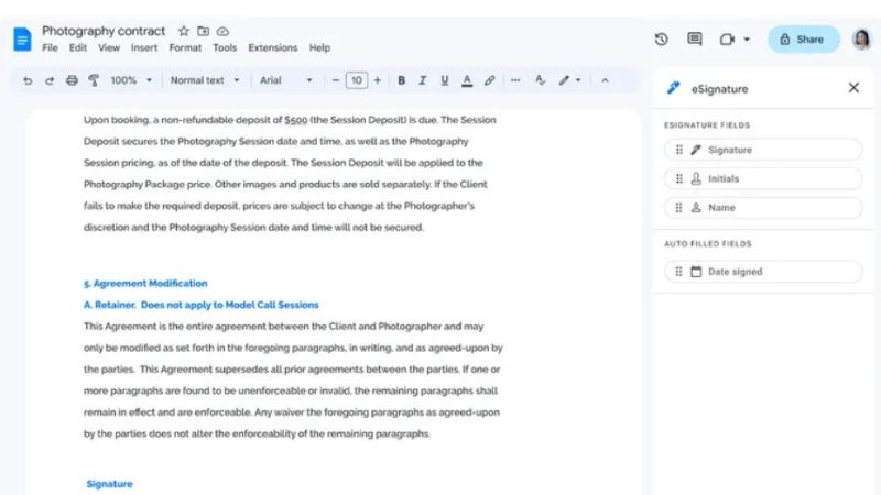 Google Docs i Drive dobijaju podršku za eSignatures