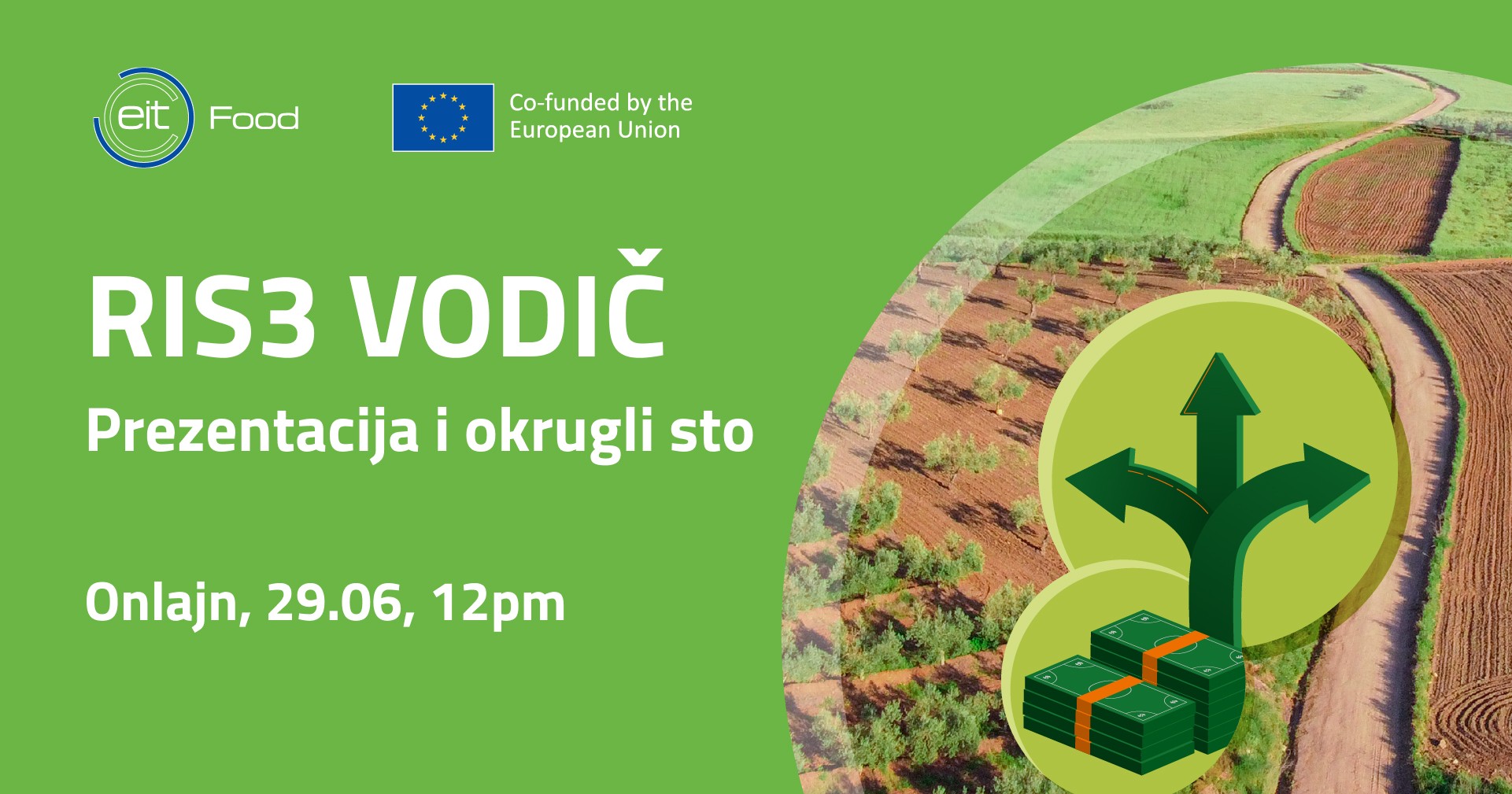 Novi RIS3 vodič, diskusija o unapređenju agrifood sektora, na onlajn događaju 29. juna