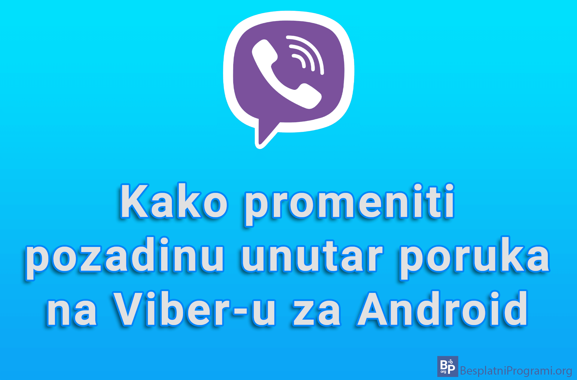 Kako promeniti pozadinu unutar poruka na Viber-u za Android