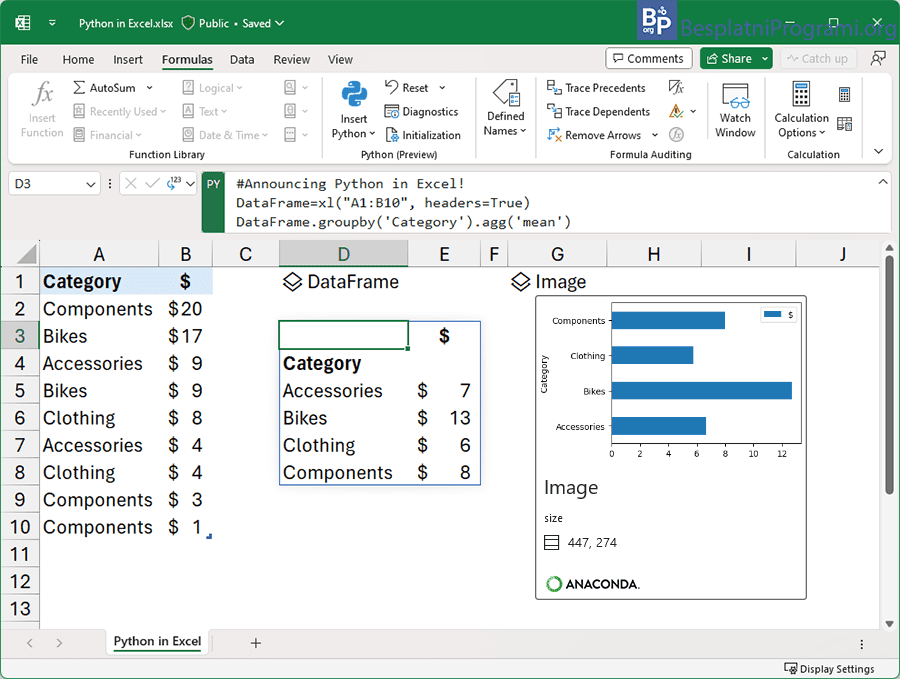 Python dolazi u Microsoft Excel