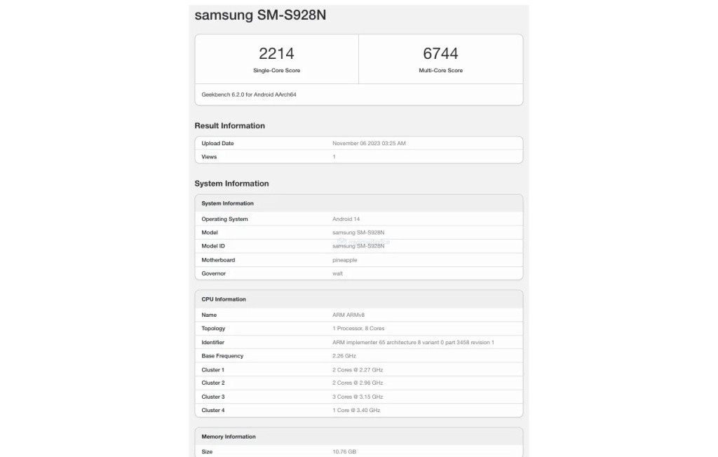 Samsung Galaxy S24 i Galaxy S24 Ultra sa detaljima o SoC-u, primećeni na Geekbench-u