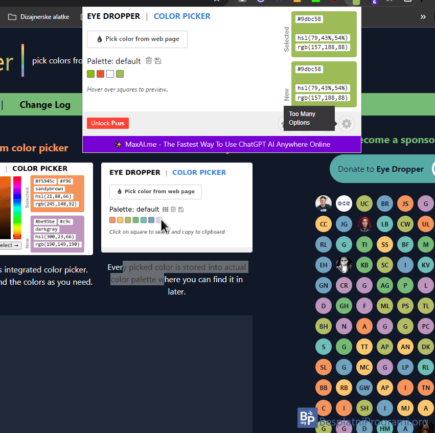 Eye Dropper – Dobijte hex kod boje sa veb sajta