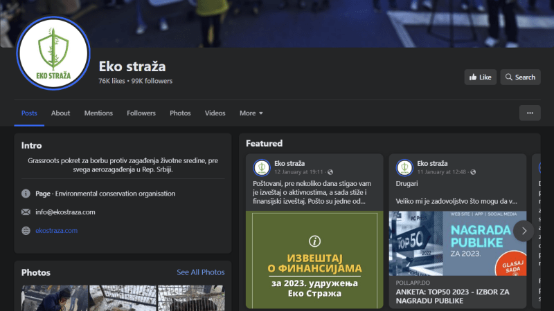 Top50 2023: Facebook stranica Eko straža osvojila Nagradu publike