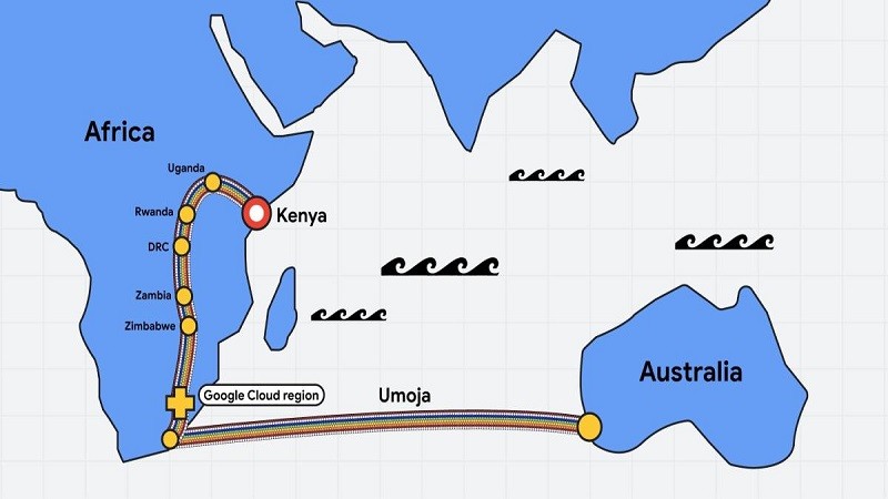 Google planira da postavi optički kabl između Kenije i Australije