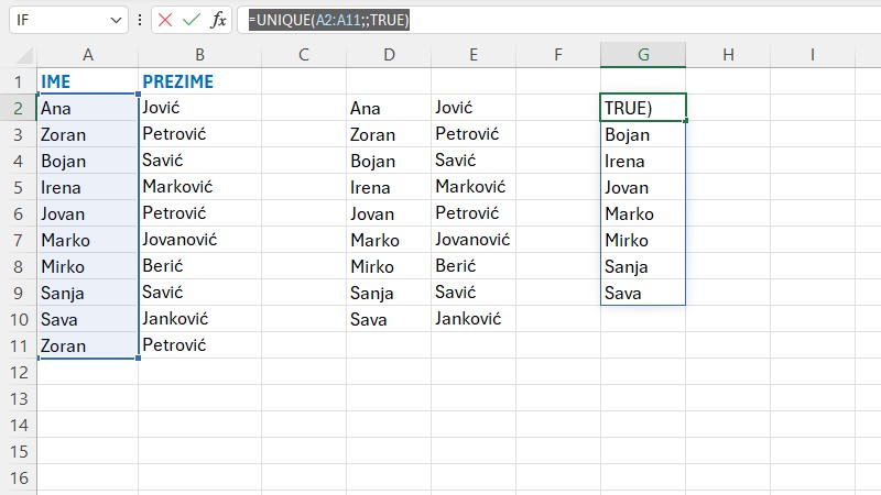 Uklanjanje duplikata u Excel tabelama