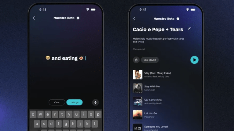 Amazon Music uvodi generativni AI pri kreiranju plejliste