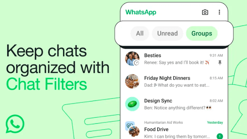 Novi filteri u WhatsAppu omogućavaju veću preglednost