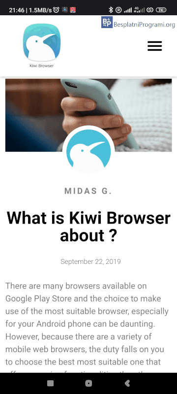 Kiwi Browser – brz, prilagodljiv i bezbedan veb pregledač