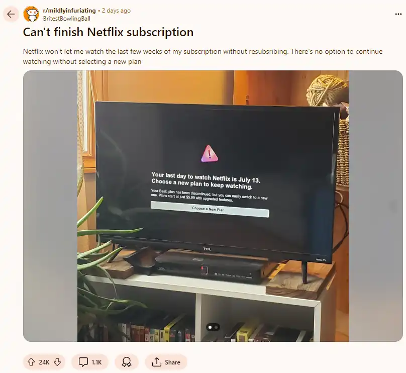 Netflix počeo sa ukidanjem najjeftinije pretplate bez reklama