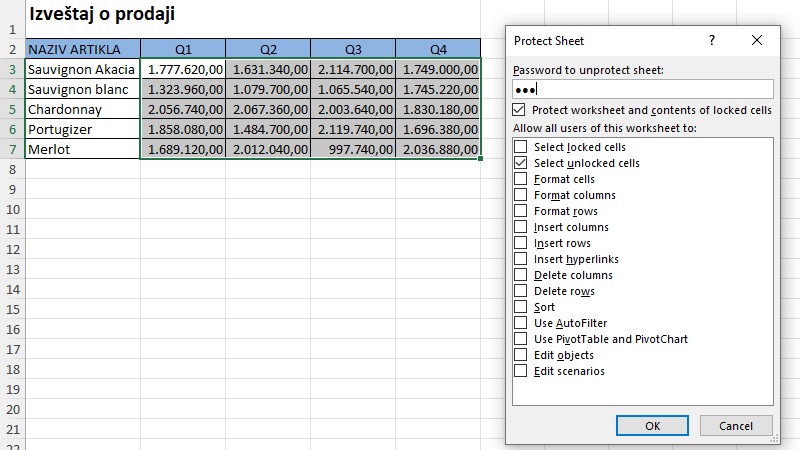 Kako zaštititi pristup podacima u Excel tabelama?