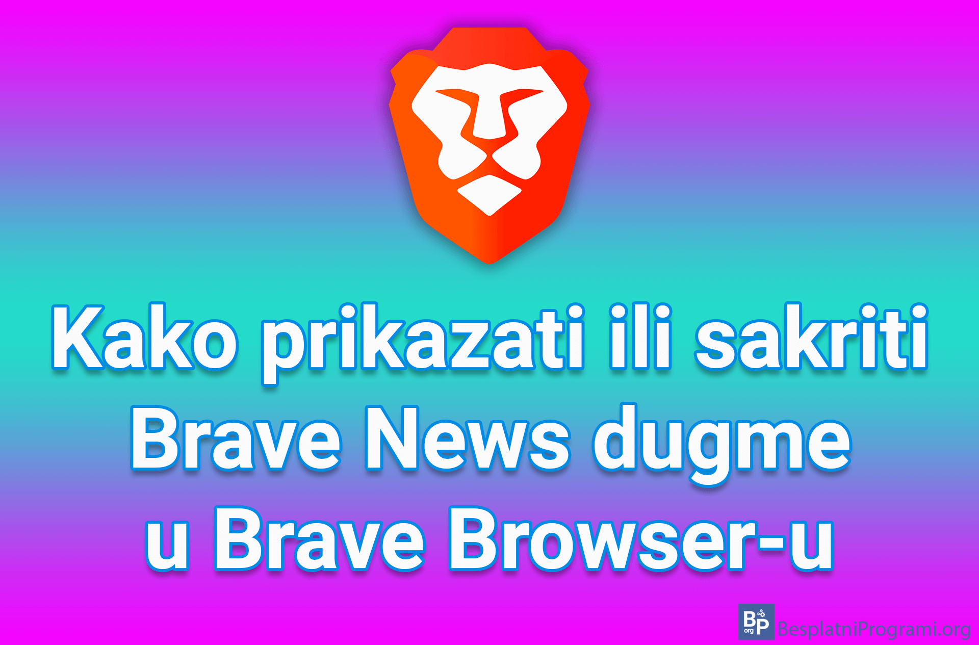 Kako prikazati ili sakriti Brave News dugme u Brave Browser-u