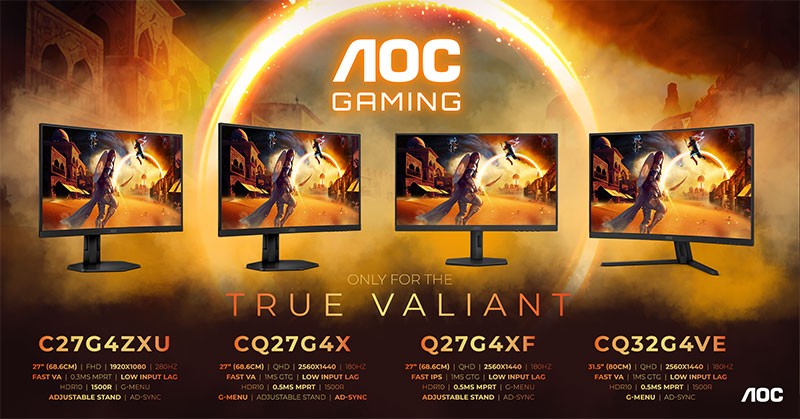 AOC GAMING G4 serija širi se sa svojim elegantnim ivicama i novim specifikacijama