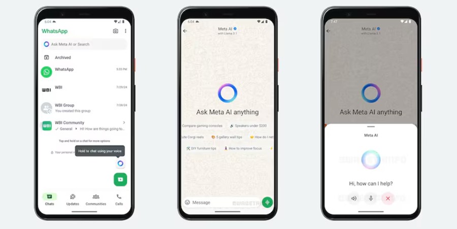 WhatsApp istražuje novi Meta AI režim glasovnog ćaskanja